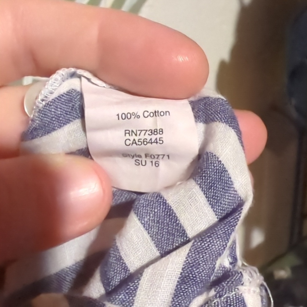 Madewell Striped Terrace Lace-Up Shirt, Sz M - Picture 5 of 6
